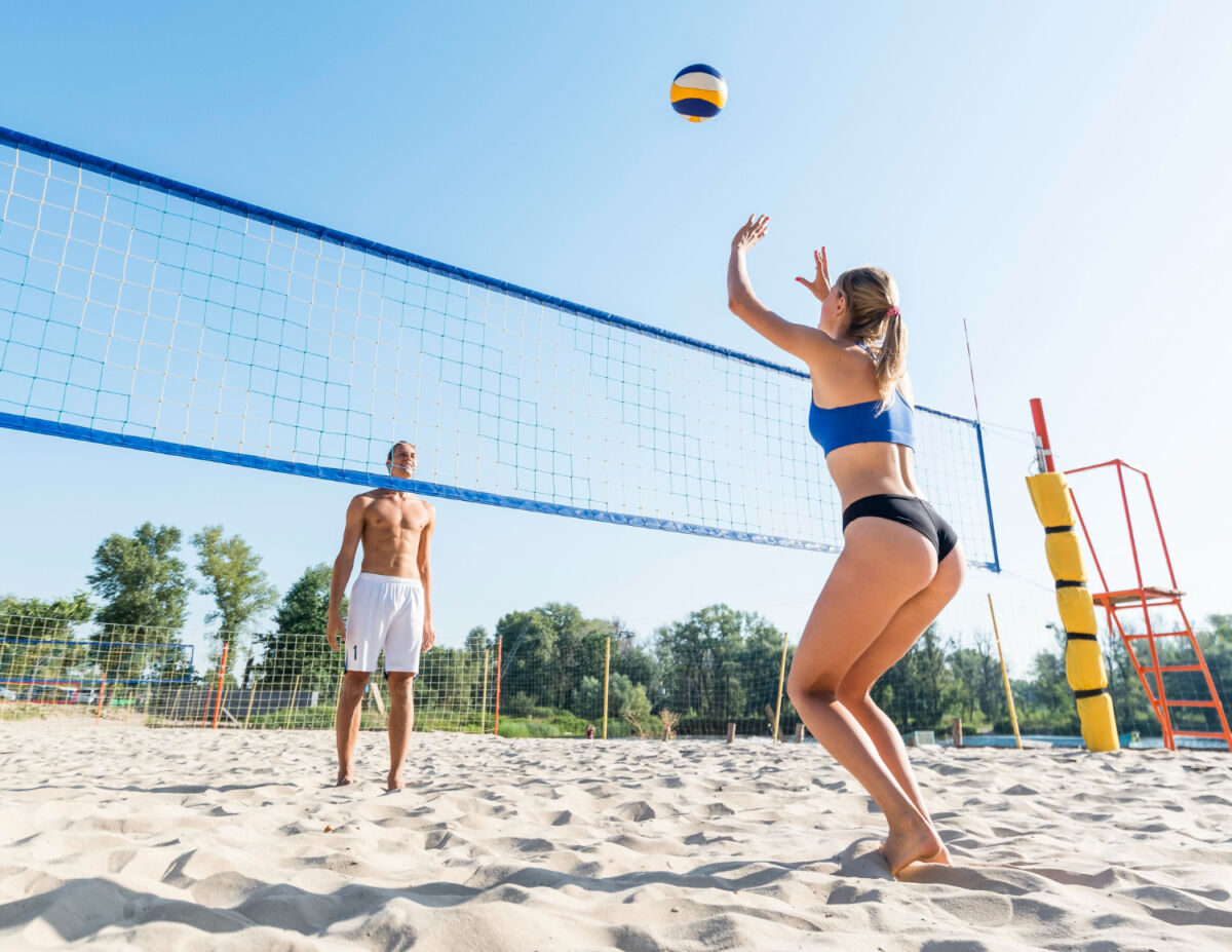 Beach Volleyball Passing Practice